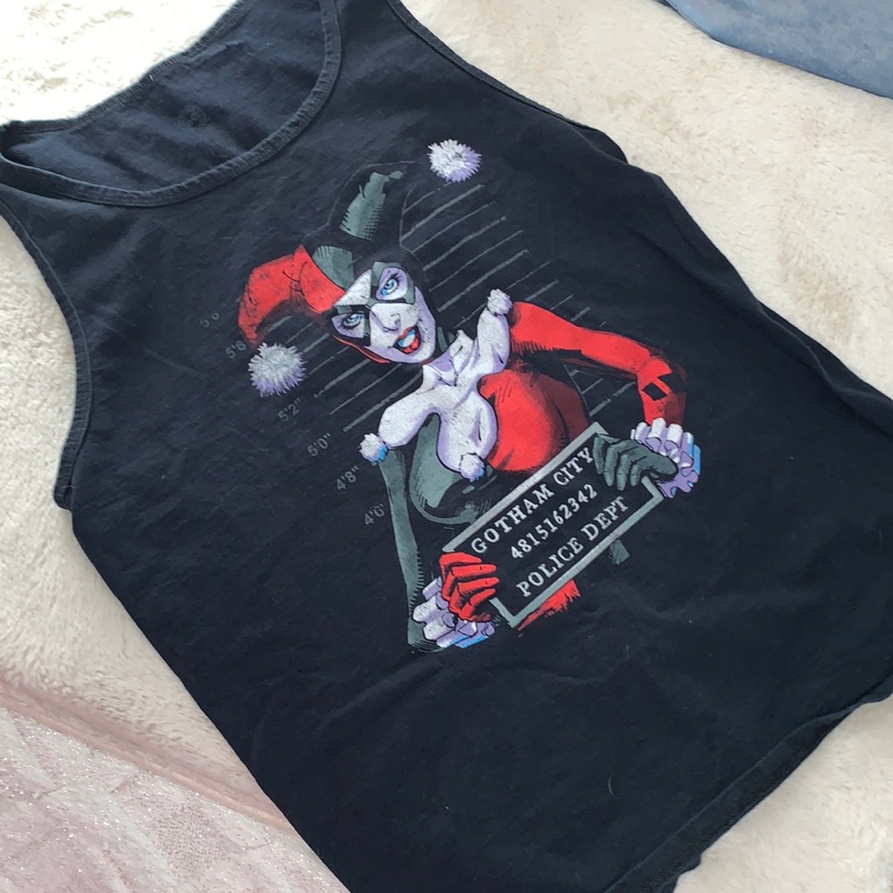 Medium Harley Quinn DC comics 100% cotton unisex tank top